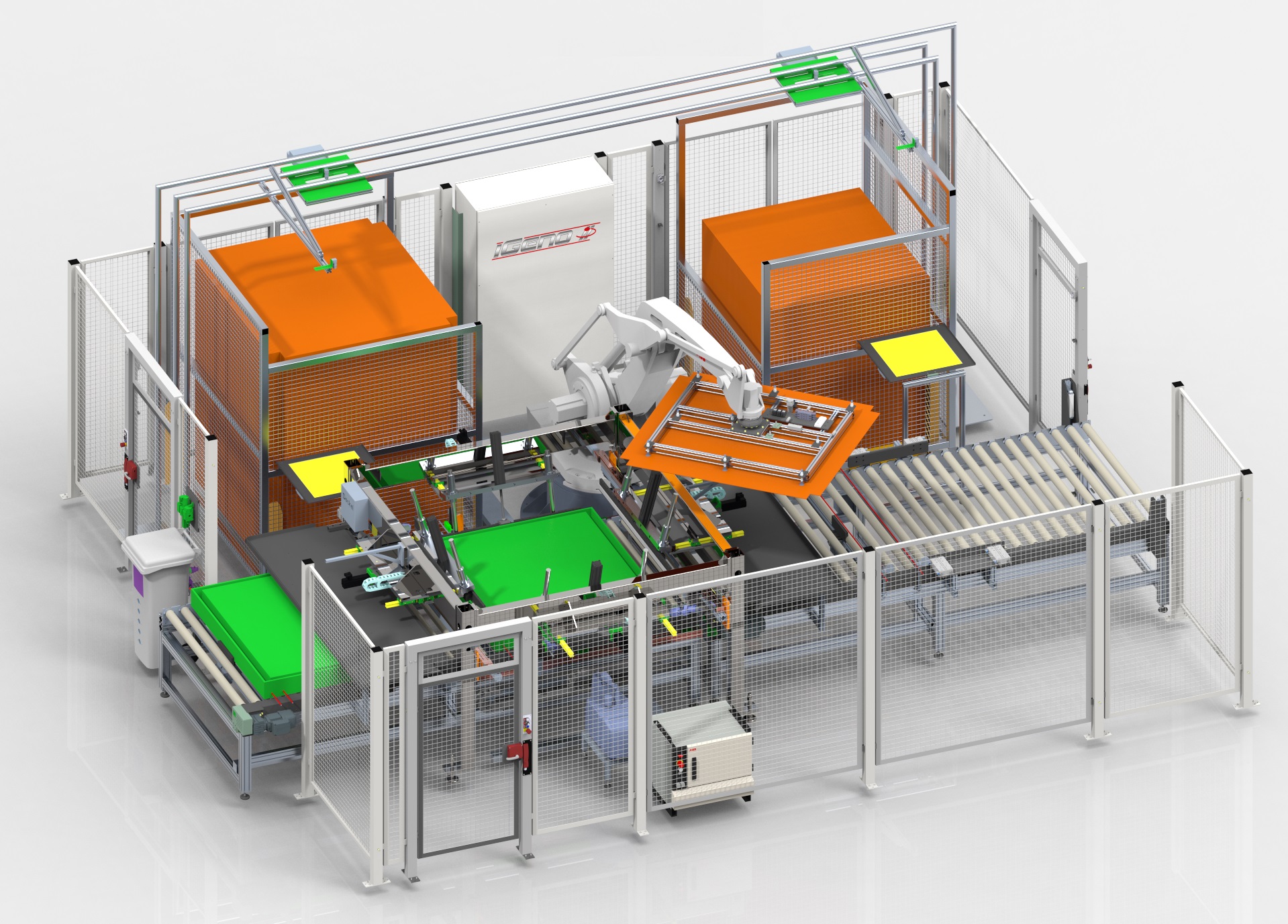 Robotergestützte Verpackungsanlage mit Kamera-Lageerkennung